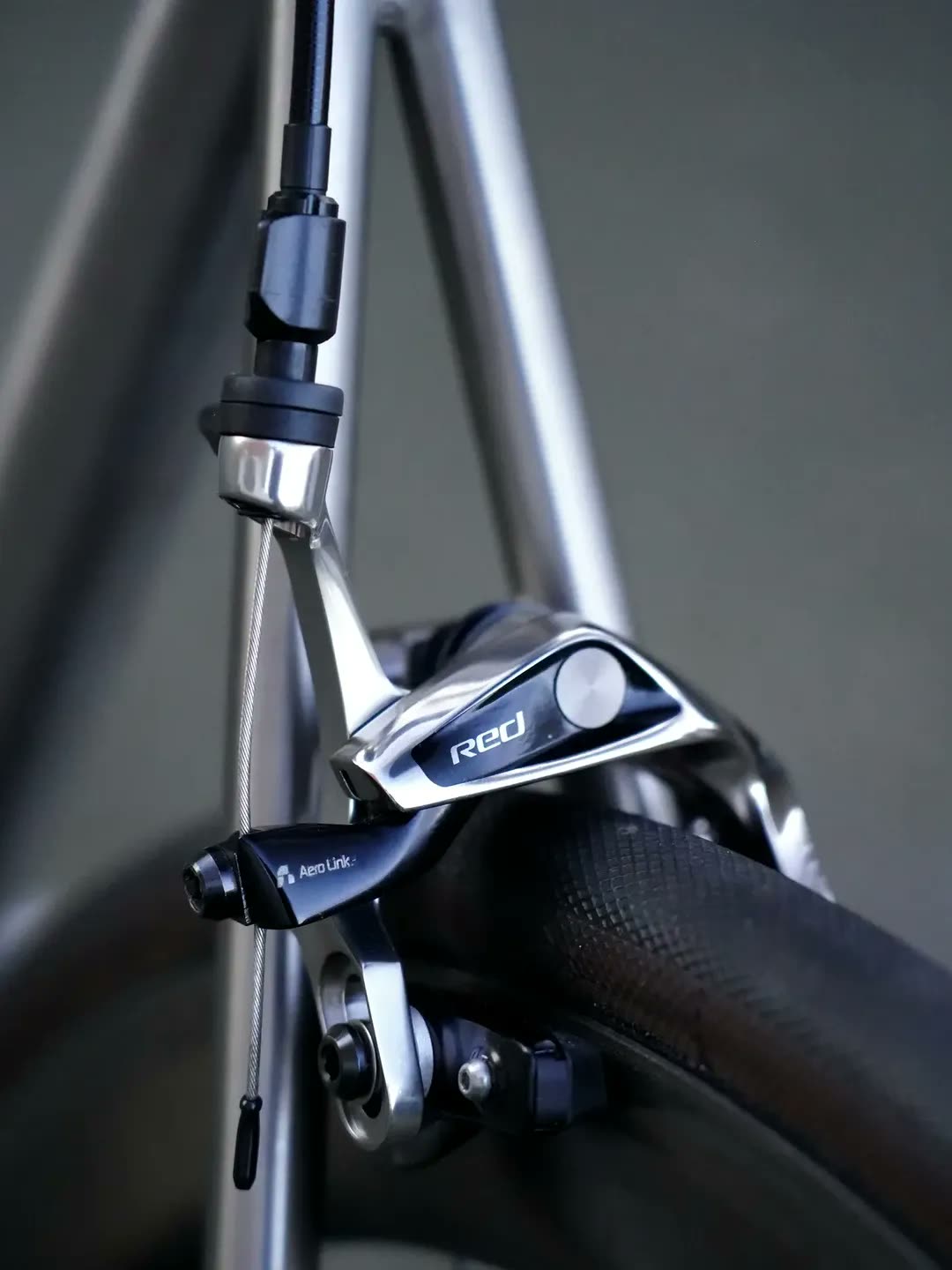 Colina Abanicos titanium build, rear brake and seat stays